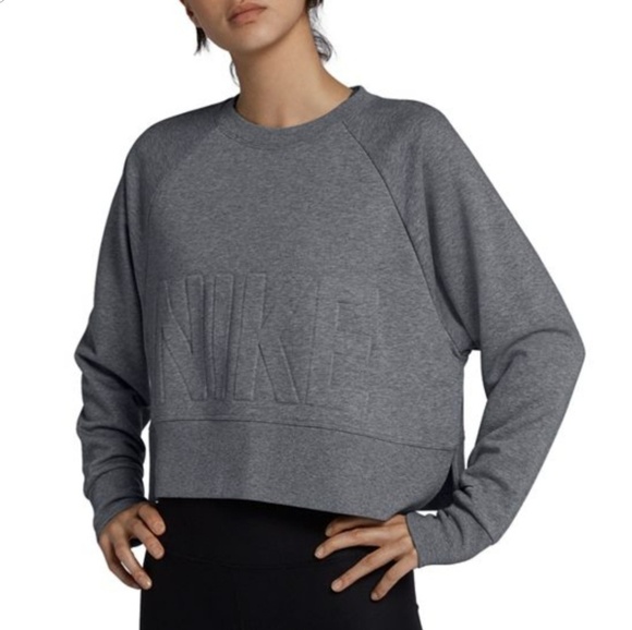 NWT! NIKE Dri Fit grey long sleeve size 1X sweatshirt - Picture 1 of 8